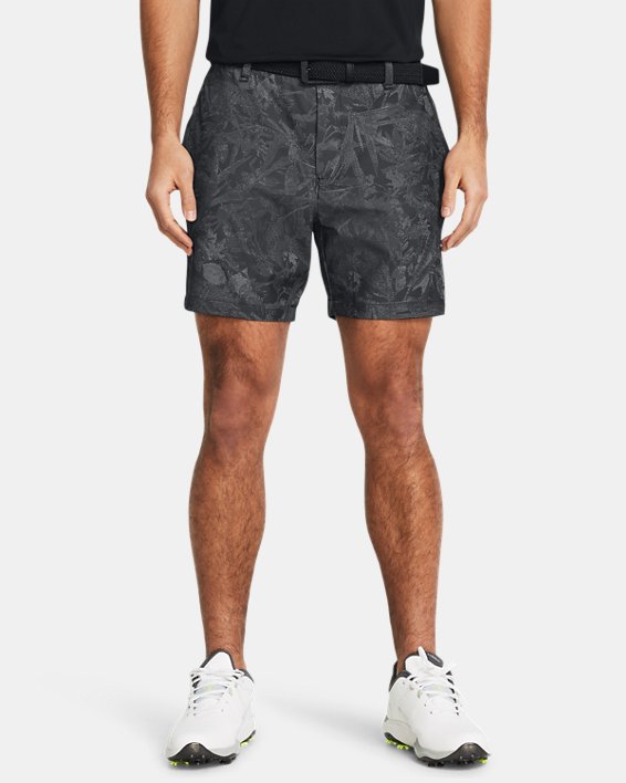 Pantalón corto de 18 cm con estampado UA Iso-Chill para hombre, Black, pdpMainDesktop image number 0